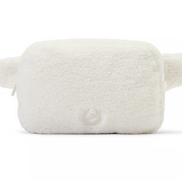 Victoria’s Secret PINK Plush Teddy Belt Bag | Cozy White Shell | NWT - Picture 1 of 3